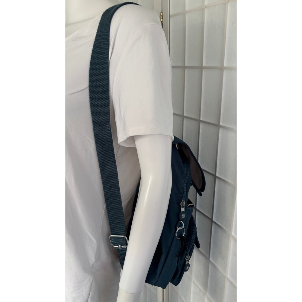 Kipling Nylon Mini Backpack Blue Adjustable Strap… - image 11